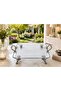 Square Glass Presentation Tray with Silver Feet and Handles – Stylish Decorative Serving