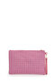 Wrist Strap Metal Detailed Clutch Women's Bag Madame Patterned Pink - 2