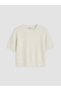 White Short Sleeve Women's Knitwear Sweater - 5