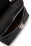 Lock Detailed Box Form Faux Leather Women's Crossbody Bag Lulu Suede Black - 5