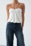 Women's Halter Neck Strapless Blouse - 3