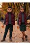 Unisex Children's Stand Collar Pocketed Lined Nova Fabric Inflatable Vest