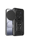 Case Compatible with Honor Magic 8 Pro Sliding Camera Protection Ring Magnet Tank Cover Black