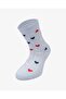 Girl's Bamboo Socks Small Multi Heart Pattern 2 Pack - 2