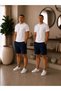2 Pcs Navy Blue Men Shorts Lightweight and Comfortable Lightweight and Breathable Fabric Lounge Wear - 5