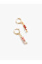 Fish Charm Dangle Hoop Earrings - 2