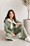 Girl's Scarf+Double Face Fabric Top and Bottom Set 10-15 Years Old 12764Sk - 2