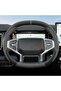 Suede Car Steering Wheel Cover, Car Interior Accessories, Decorative D Shape Protective Cover - Grey