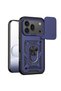 Case Compatible with Honor 600 Pro 5g Sliding Camera Protection Ring Magnet Tank Cover Navy Blue