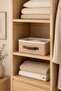 Lidless Jute Organizer Basket m Size 30X23X13 cm In-Cabinet Shelf Bathroom Organizer Storage Box - 5