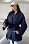 Women's Belted Linen Trench Coat Double-Breasted Buttoned Lined Seasonal Oversize Trench Jacket - 6