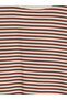 Beige Crew Neck Striped Women's Bodysuit - 6