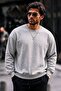 Men's Thick Woven Red A.Grey Sweatshirt - 6