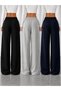 Triple Black Grey Navy Blue Loose Fit Sweatpants - Oversize Cotton 3-Pack - 2