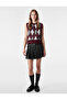 Jacquard Crew Neck Sleeveless Knitwear Argyle Patterned Sweater