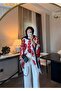 Lumira Patterned Blouse&Poncho Red - 4