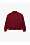 Raised Pattern Comfortable Fit Long Sleeve Pocketed Half Zipper Printed Sweatshirt - 7