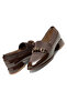 Women's Patent Leather Buckle-Strapped Thick-Heeled Classic Loafer - 3