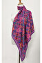Organic Cotton Patterned Scarf Women's Square Ethnic Patterned Colorful Scarf