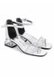 Zeva Kids Butterfly Detailed Stoned Evening Dress Sandals Transparent Heeled Ankle Strap Shoes
