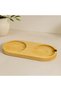 Wooden 2-Compartment Oval Oil Pot Base 27X12.5 cm - 2