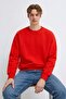 Men's 3 Thread Organic Trend Red Sweatshirt - 2