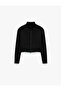 Slim Fit High Collar Zippered Long Sleeve Ribbed Sports T-Shirt - 3