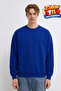 Men's 3 Thread Organic Trend Blue Sweatshirt