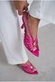 Women's Pink Satin Open Toe Caged Buckle Ankle Strap Thin Heel Evening Dress Heeled Shoes Taran - 4