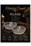 Ashtray 2 Pieces Milano Model Crystallized Glass High Quality Ashtray 13 cm Diameter 5cm Length Large Size Sparkling Imported Product - 2