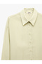 Buttoned Long Sleeve Classic Collar Shirt - 8