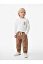 Dog Printed Cotton Crew Neck Long Sleeve Oversize T-Shirt