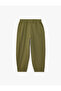 Viscose Blended Pocketed Elastic Waist Barrel Pants