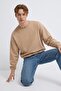 Men's 3 Thread Organic Trend Light Beige Sweatshirt - 4