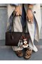 Brown Paris Love Dog Bag Charm - 2