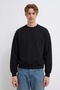 Men's 3 Thread Organic Trend Black Sweatshirt - 3