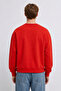 Men's 3 Thread Organic Trend Red Sweatshirt - 5