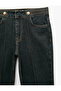 Fancy Buttoned Regular Waist Slim Fit Ribbed Spanish Leg Denim Trousers - Flare Jeans - 3