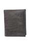 Elastic Double Fold Vertical Model Genuine Leather Sports Men's Wallet Gray - 5