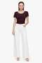 Women's Lace Detailed Crew Neck Short Sleeve Blouse - 4