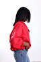 Red V-Neck Bomber Jacket 9760 - 5