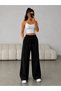 Triple Women's Black Gray Navy Blue High Waist Sweatpants - Loose Fit Cotton 3-Pack - 6