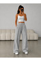 Triple Women's Black Gray Navy Blue High Waist Sweatpants - Loose Fit Cotton 3-Pack - 5