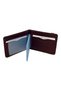 Elastic, Double-Folded, Transparent Internal Compartments, Horizontal Model, Genuine Leather, Sports Men's Wallet, Brown - 3