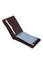 Elastic, Double-Folded, Transparent Internal Compartments, Horizontal Model, Genuine Leather, Sports Men's Wallet, Brown - 4