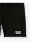 Straight Fit Pocketed Crepe Scuba Fabric Printed Lace-Up Waist Sports Shorts - 5