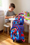 Spiderman Kids 3 Pcs Set (Trolly School Bag, Lunch Bag, Pencil Pouch) Rolling Backpack with Wheels, Convertible, Large Capacity, Side Pockets - 2