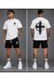 Men's T-Shirt Shorts - T-Shirt with Shorts Set Elemek Focus Printed - 3