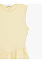 Cotton Comfortable Fit A-Line Sleeveless Crew Neck Long Dress - 3