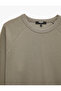 Cotton Raglan Sleeve Crew Neck Basic Sweatshirt - 7